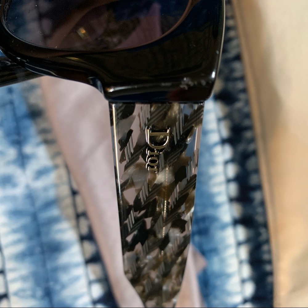 🍂 Dior Flanelle 1 Black Cat Eye Sunglasses - Picture 2 of 6